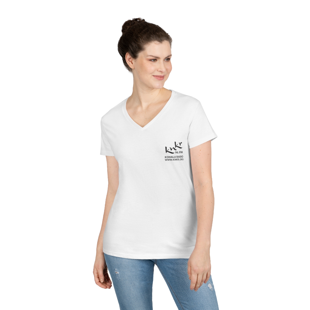 Ladies' V-Neck T-Shirt - Image 6