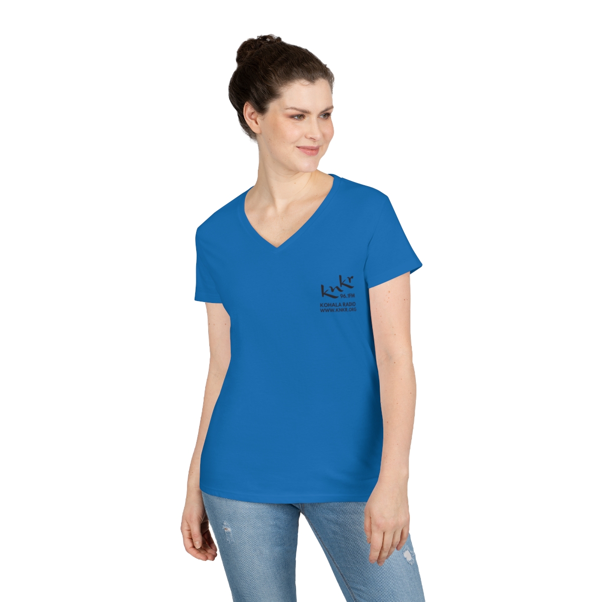 Ladies' V-Neck T-Shirt - Image 3