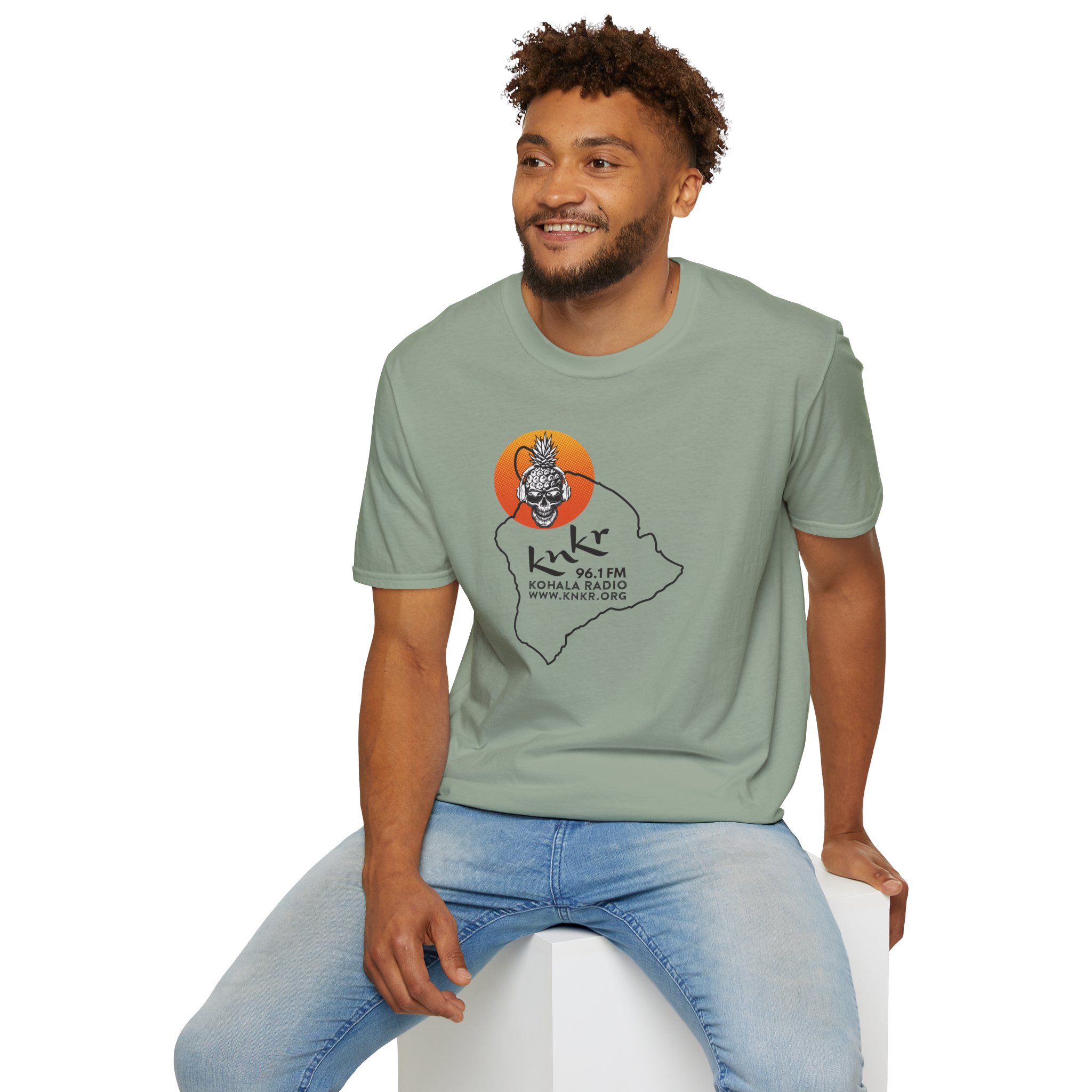 Pineapple Skull Island Unisex Softstyle T-Shirt - Image 4