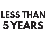Less than 5 years